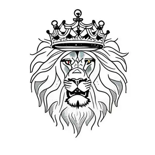 Lion Wearing A Crown