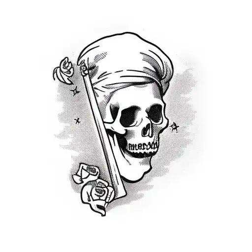 Victorian Woman With Skull Head