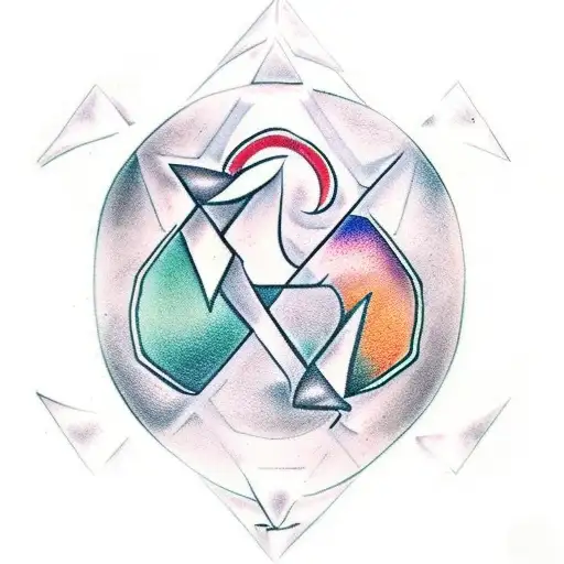 Gemini Symbol Mixed With Aquarius Symbol