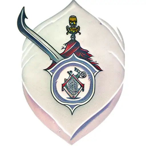 Shield With Sword Through The Middle