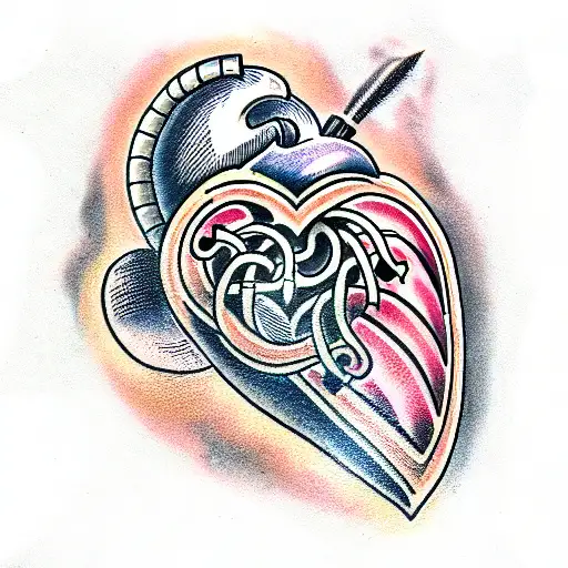 Human Heart And Warrior