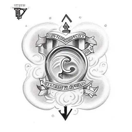 A Small Dark And Intricate Keyhole Design With The Letters Edt Subtly Hidden Within The Details