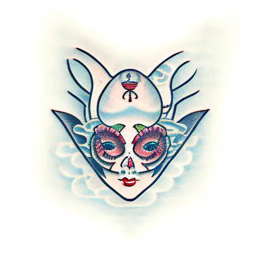 Woman With Moth Face