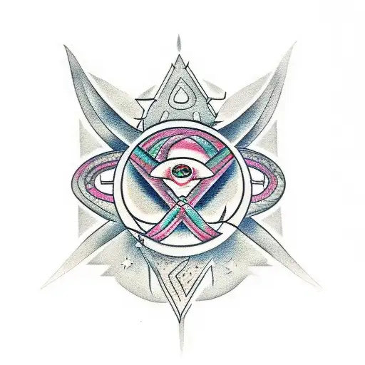 Moon With Snake Trident Third Eye Drum Bull