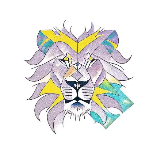 Lion Dark Geometric