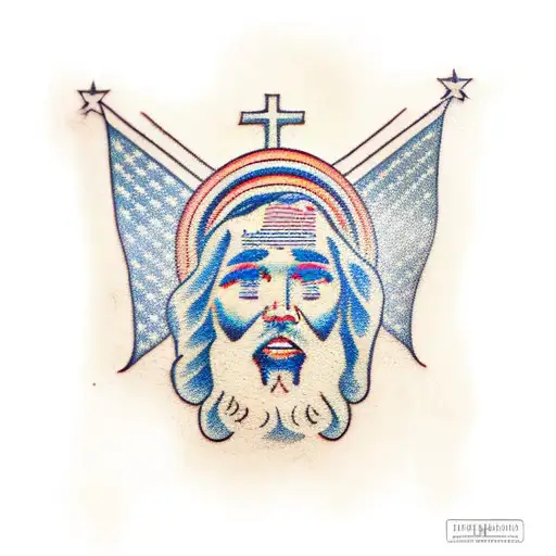 American Flag Jesus