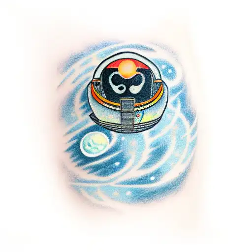 Space Theme Sleeve With Astronaut And Black Hole