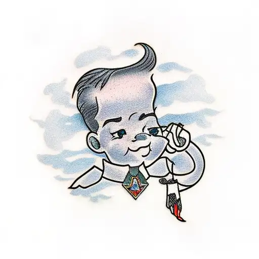 Kid Looking Up At A Tall Oak Tree