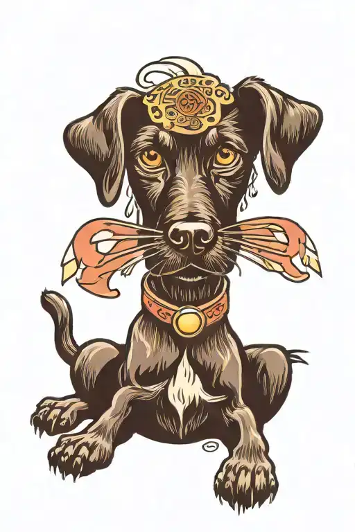 Black Dog With Floppy Ears