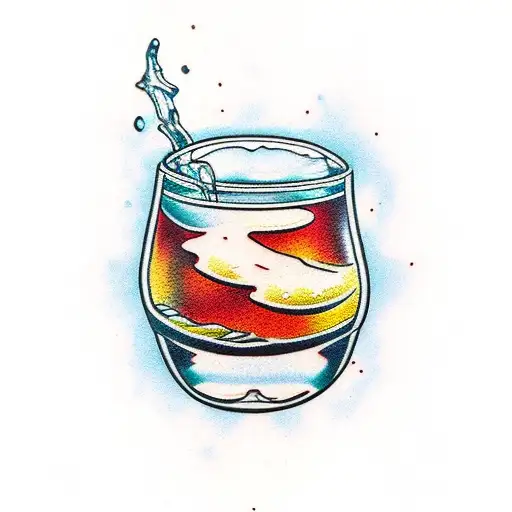 Glass Of Water Dumped On A Steak