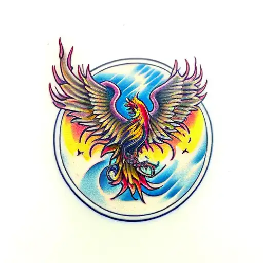 Phoenix Rising Out Of Ashes