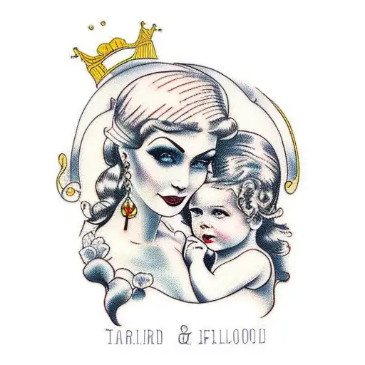 Mary And Child Glamorous Fashion