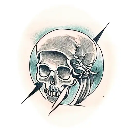 Hourglass With Skull