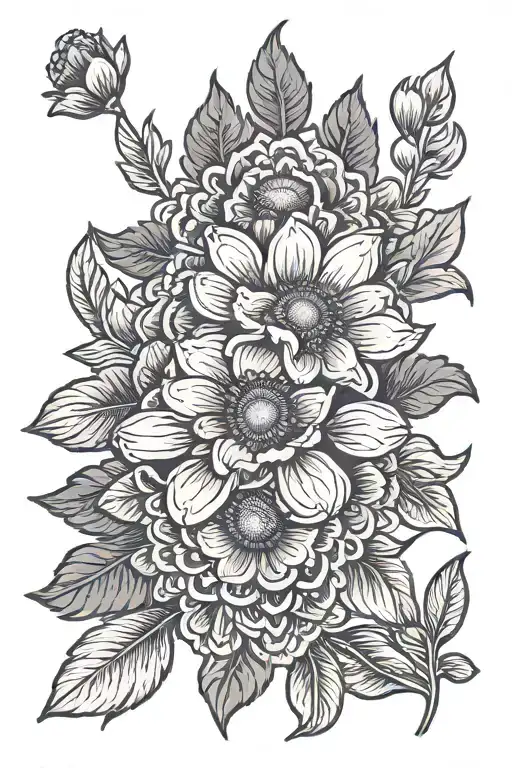 Violet And Indian Blanket Flowers