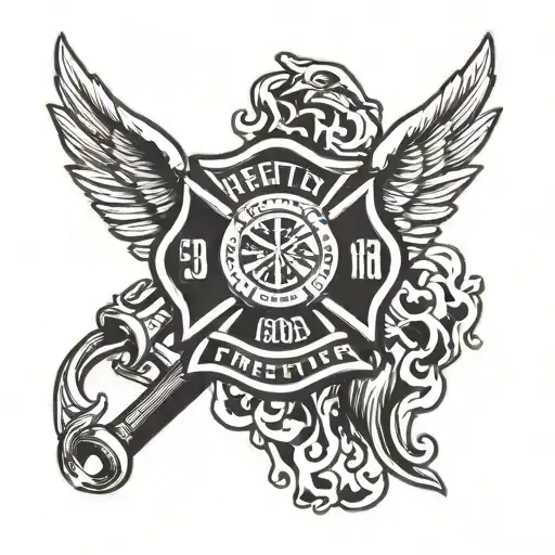 Firefighter Emblem With Mb And 3909 On The Inside