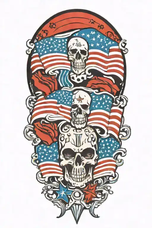 Patriotic American Flag Background