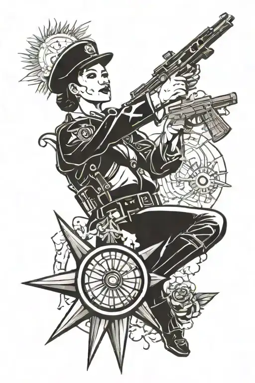 Feminine Military Army Geospatial Engineer Arm Sleeve