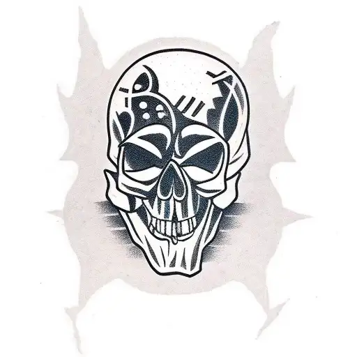 Arditi Skull With A Digital Circuitry Design