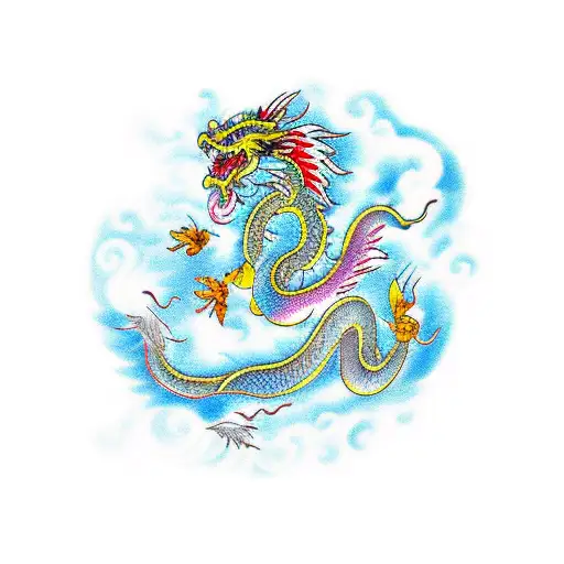 Chinese Dragon And Phoenix