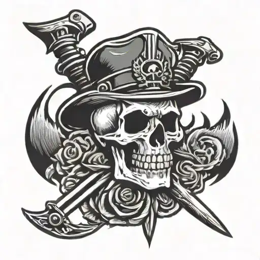 Mortarman Skull And Sword