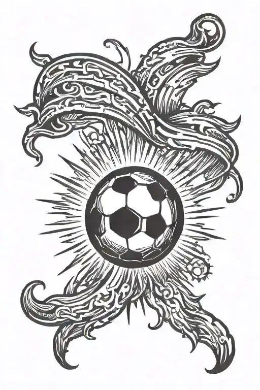 Ballon Football Sun Rays