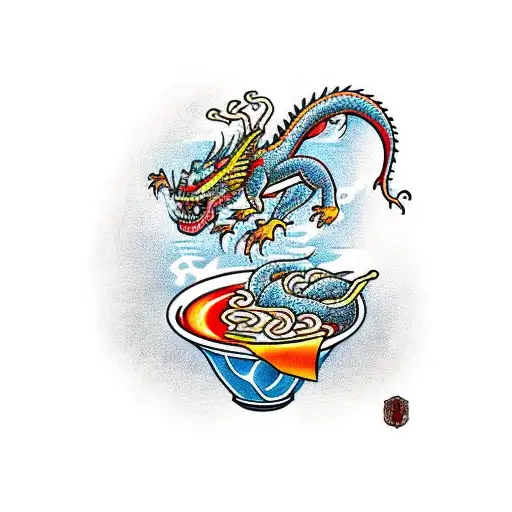 Dragon Eating Ramen