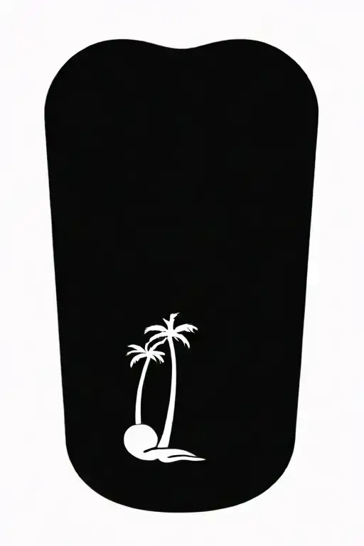 Palm Trees And The Beach