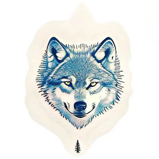 El Panot With Wolf And Tree