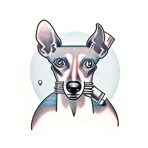 Whippet Playing Acoustic Guitar