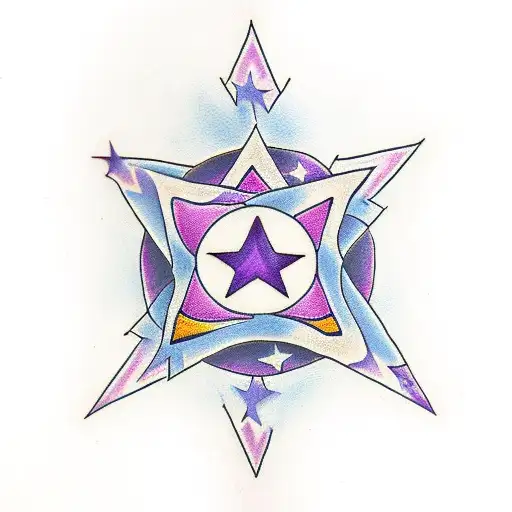 Purple Star With The Name Vian