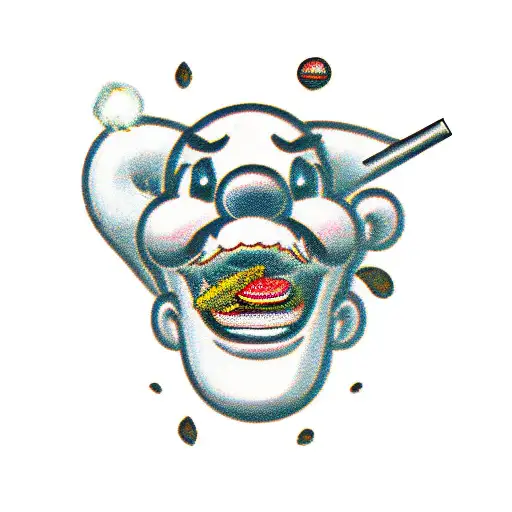 Mario Struggling To Jump For A Coin With A Joint In His Mouth