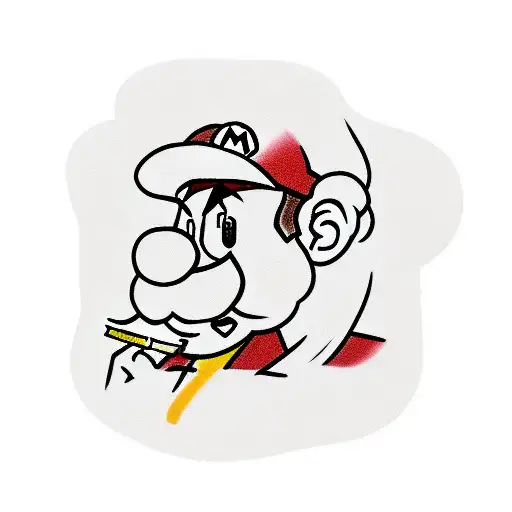 Mario Smoking A Joint
