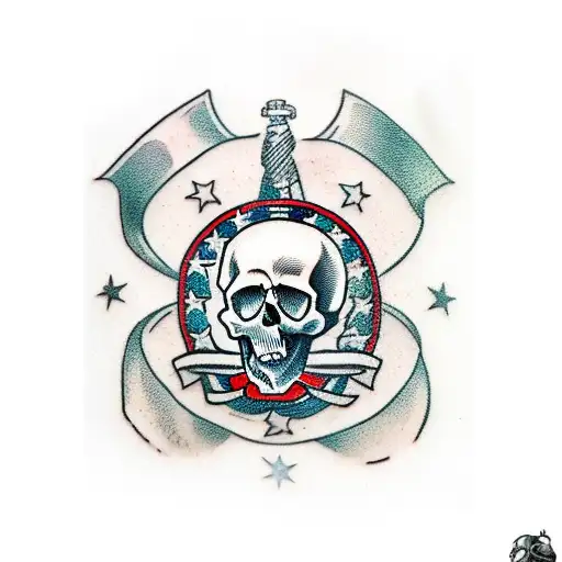 Skull Portugal Flag