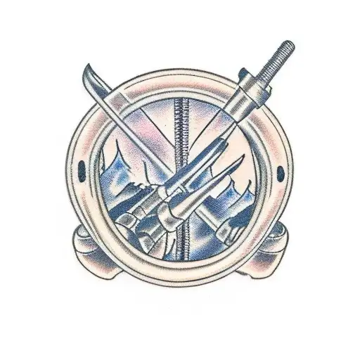 A Mechanic's Toolbox Overflowing With Various Hunting And Fishing Gear