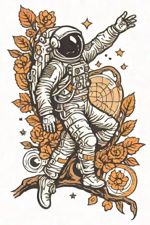 Astronaut With Tree Of Life