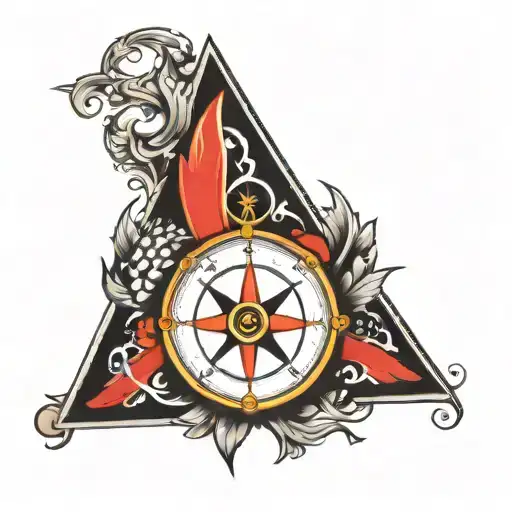 Heraldry And Compass Black And White