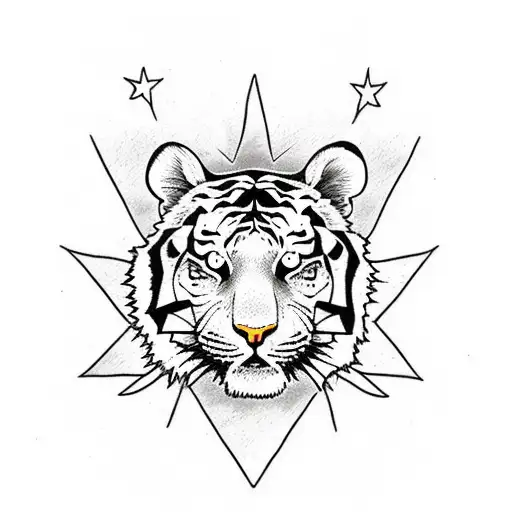 Linework Tiger