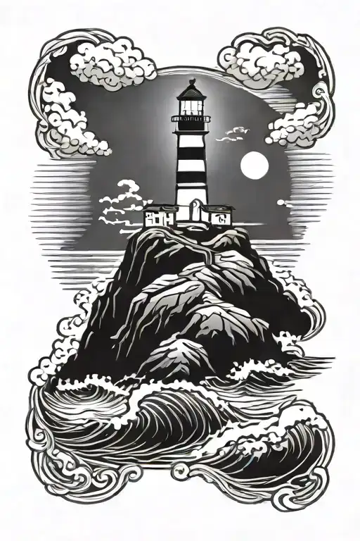 Lighthouse On A Cliff Overlooking The Ocean