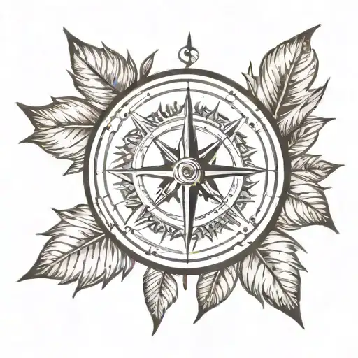 Compass And Leaves