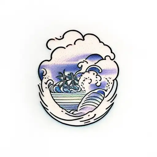 Island Waves Coconut Tree