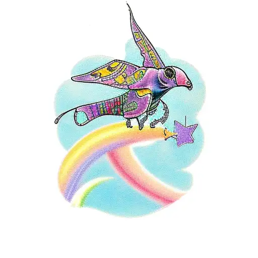 Aztech Butterfly With The Quote It Always Rains Before The Rainbow