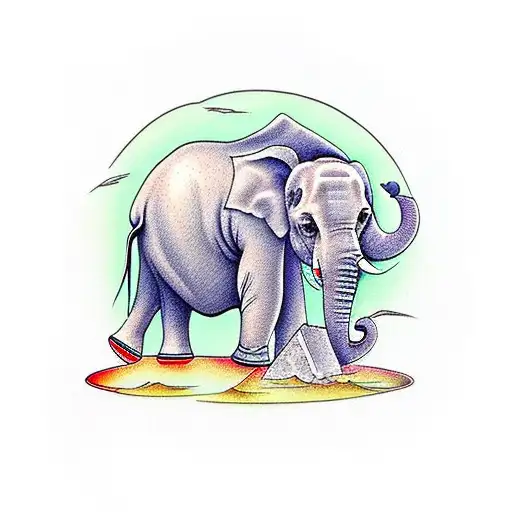 Elephant Squrting Water