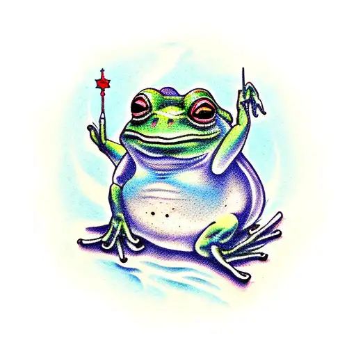 Poisoned Dough Frog On Compass