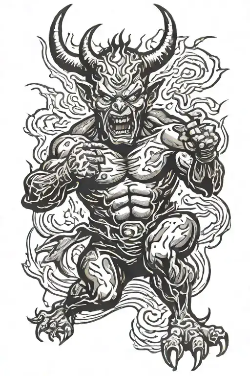 Devil Getting Struck By Lightning