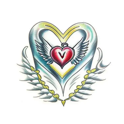 Heart With Angel Wings