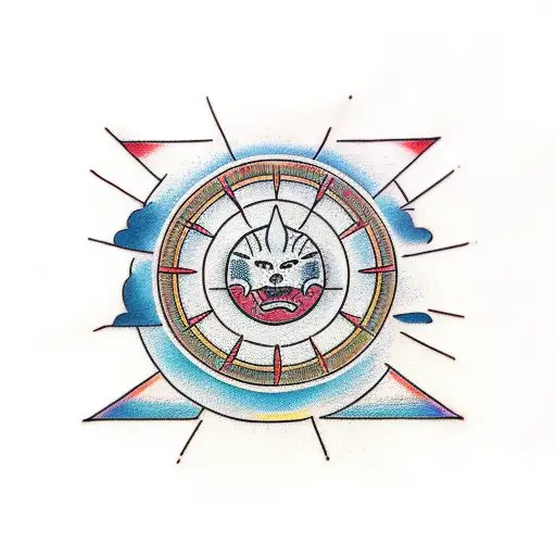 Rising Sun With Clouds