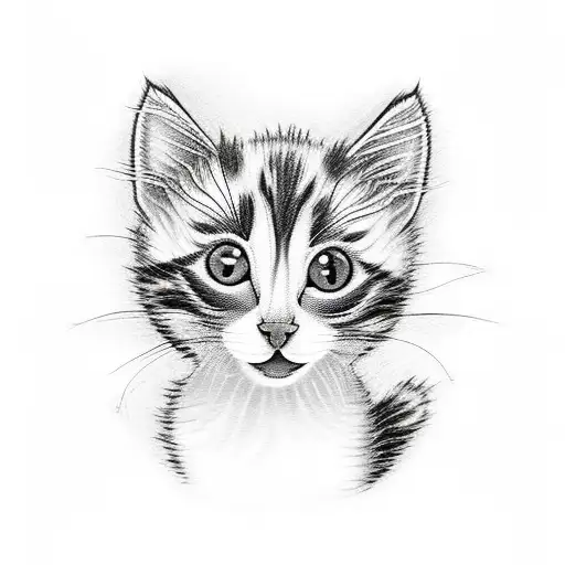 A Black And White Kitten With A Grey And White Kitten Next To Sunflowers