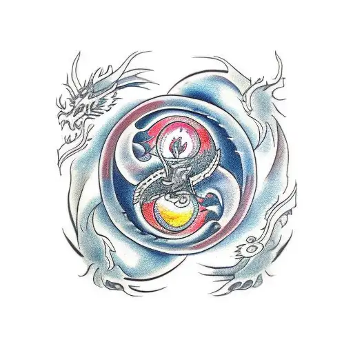 Dragon With Yin-yang