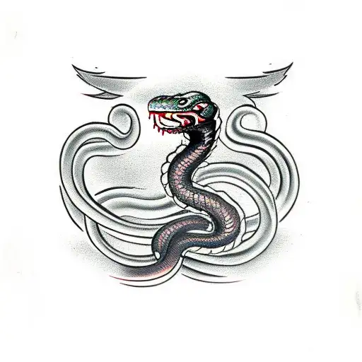 Snake Wrapped Around Dagger