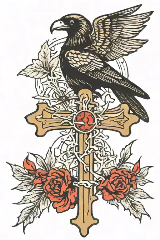 Crow And Cross Surrounded
